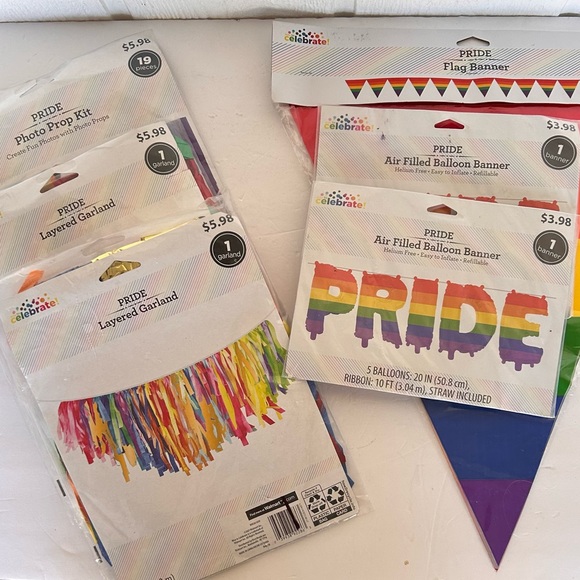 PRIDE DECORATIONS BUNDLE NWT - Picture 1 of 11